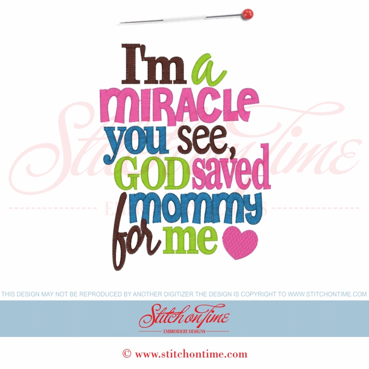 5680 Sayings : I'm A Miracle 5x7