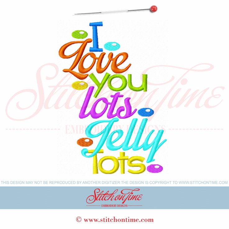 5704 Sayings : I Love You Lots Jelly Tots 5x7
