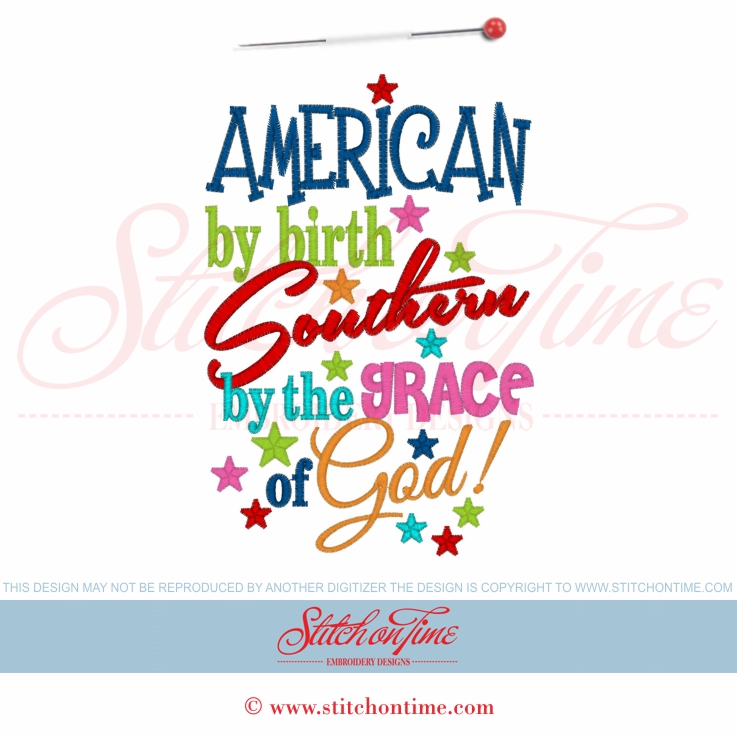 5729 Sayings : American By Birth 5x7