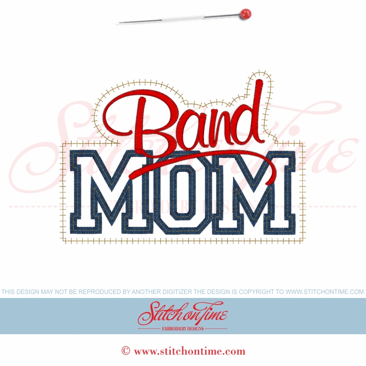 5747 Sayings : Band Mom Applique 5x7