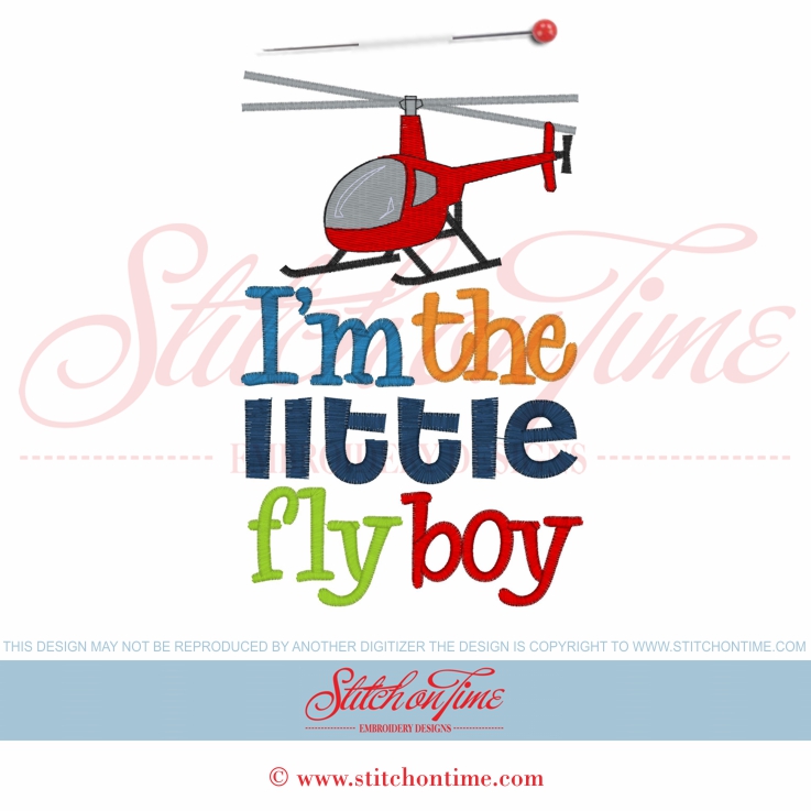 5777 Sayings : I'm The Little Fly Boy Helicopter 5x7