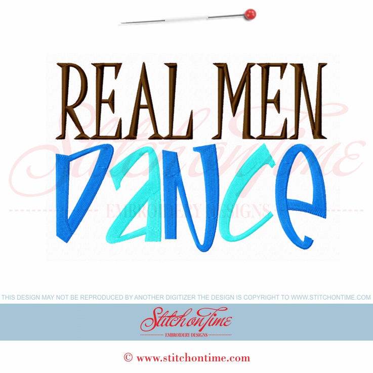 5846 Sayings : Real Men Dance 5x7