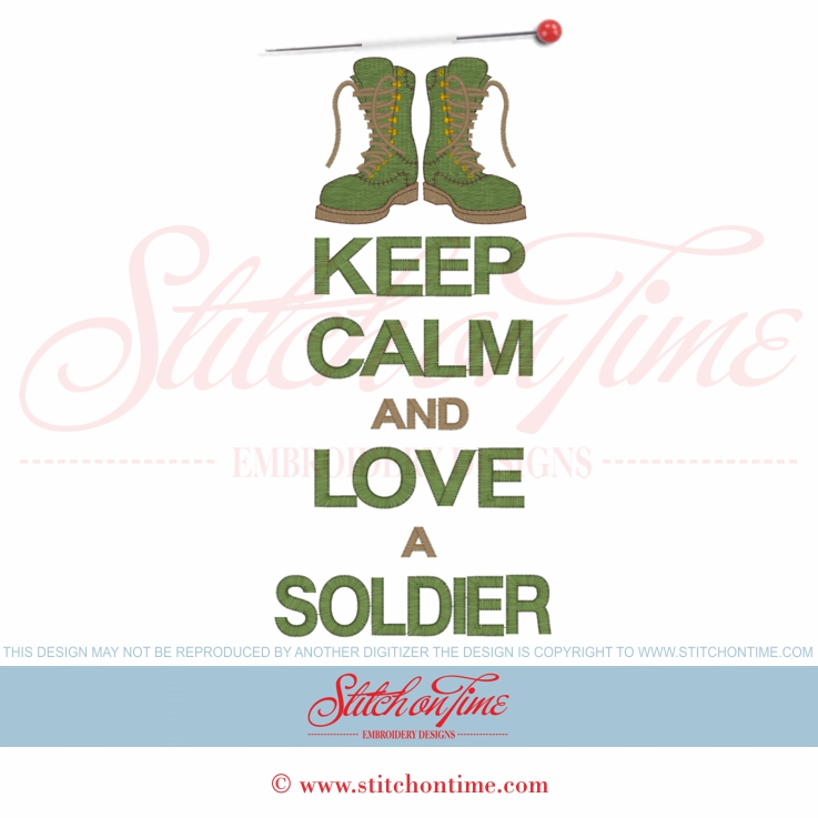 5872 Sayings : Keep Calm & Love A Soldier 6x10
