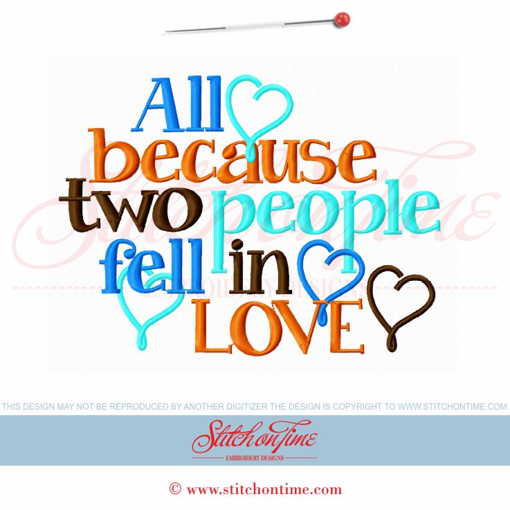 5926 Sayings : All Because Two People Fell In Love 5x7