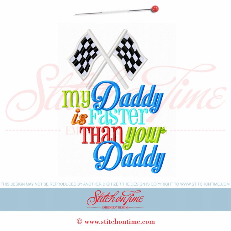 5942 Sayings : My Daddy Is Faster 5x7