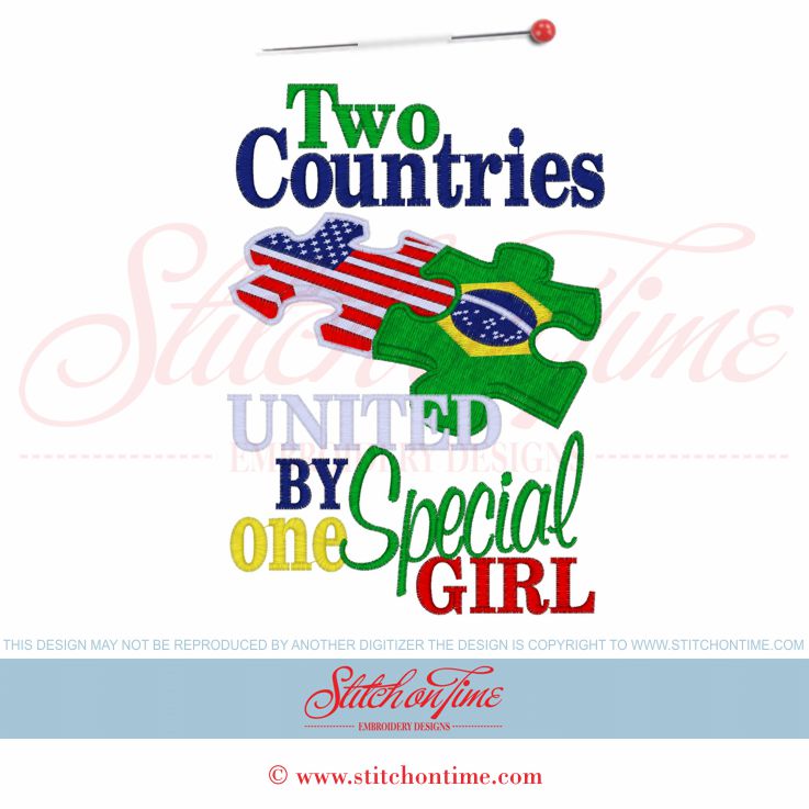 5987 Sayings : Two Countries United 5x7