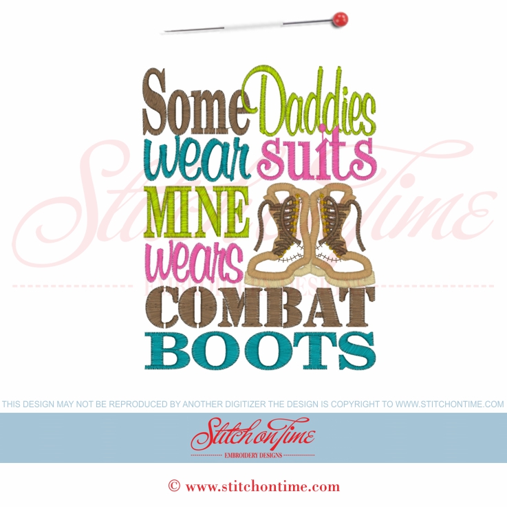 6008 Sayings : Some Daddies Wear Suits Applique 5x7