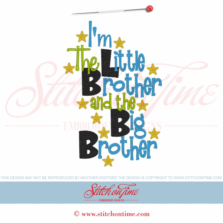 6009 Sayings : I'm The Little And The Big Brother 5x7