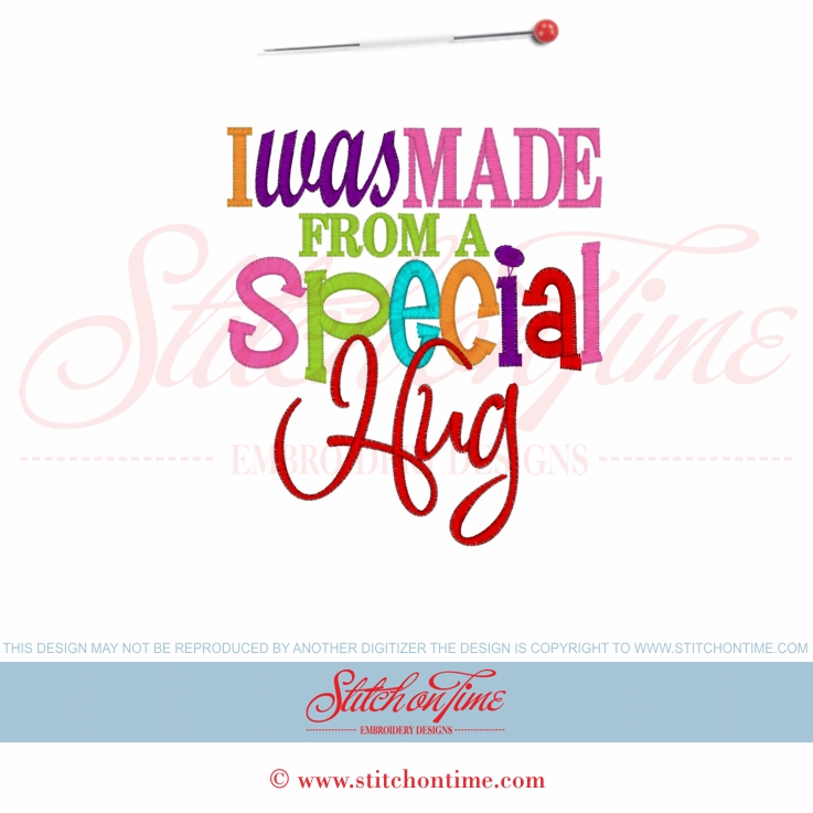 6072 Sayings : I Was Made From A Special Hug 5x7