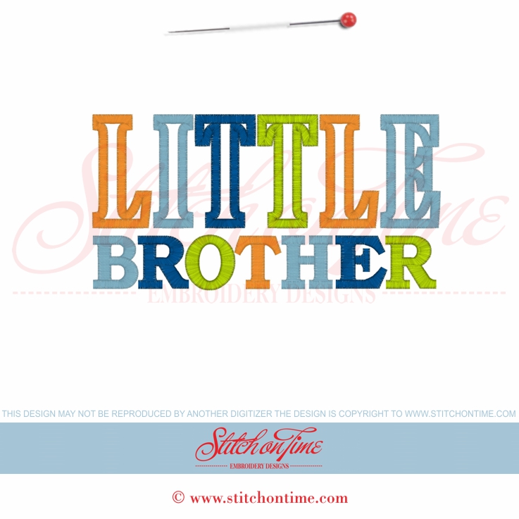 6076 Sayings : Little Brother Applique 5x7