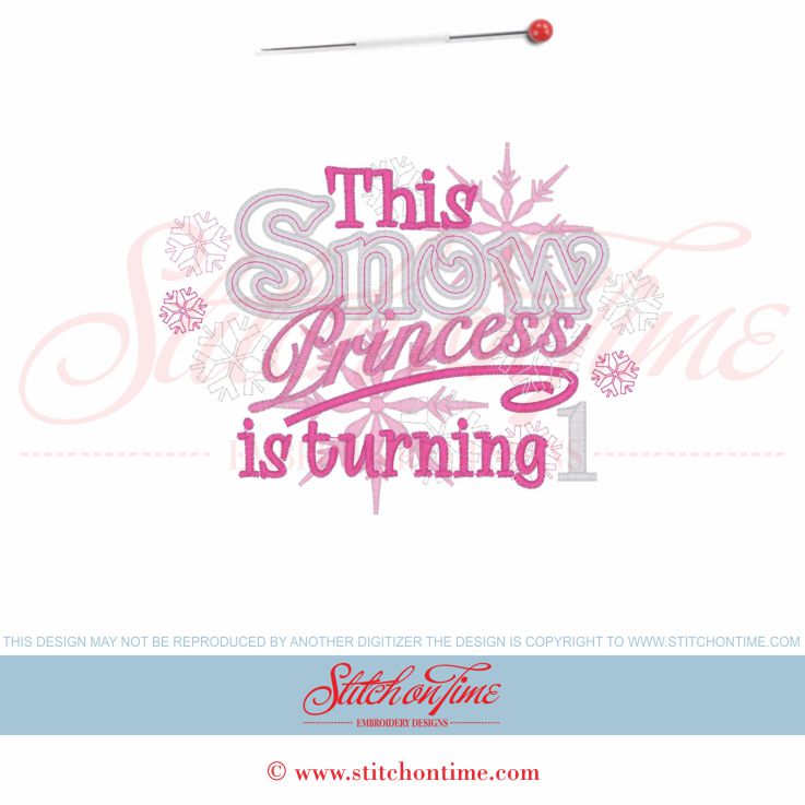 6108 Sayings : This Snow Princess Is...Applique 5x7