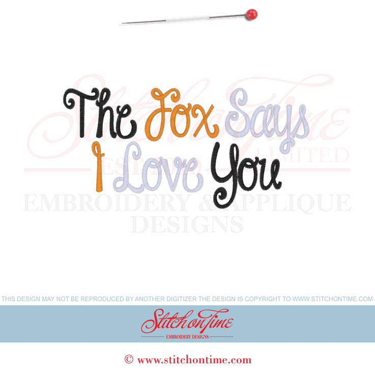 6157 Sayings : The Fox Says I Love You 5x7