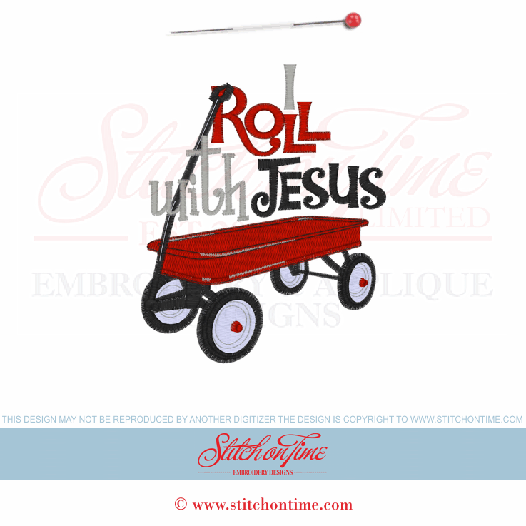 6160 Sayings : I Roll With Jesus 5x7