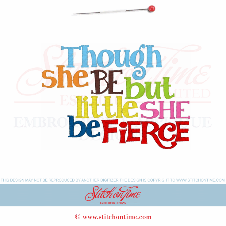 6167 Sayings : Though She Be But Little 5x7