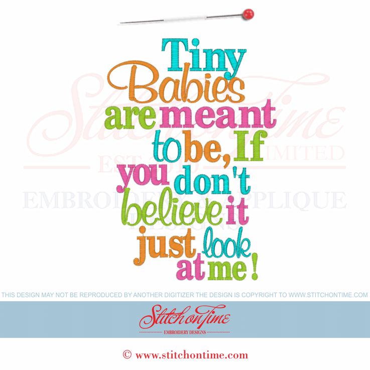 6244 Sayings : Tiny Babies 5x7