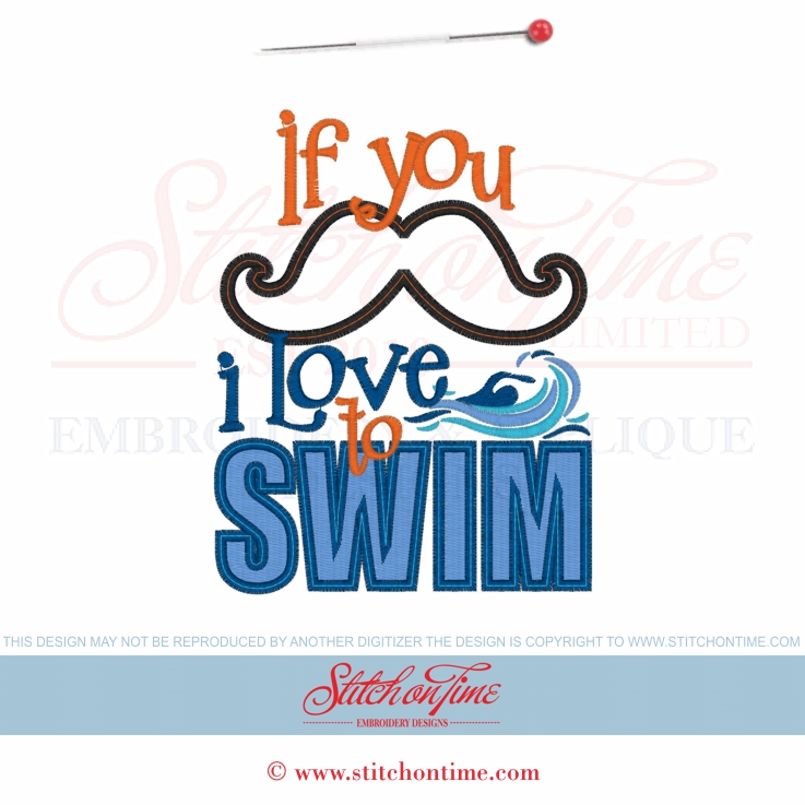6321 Sayings : I Love To Swim 5x7