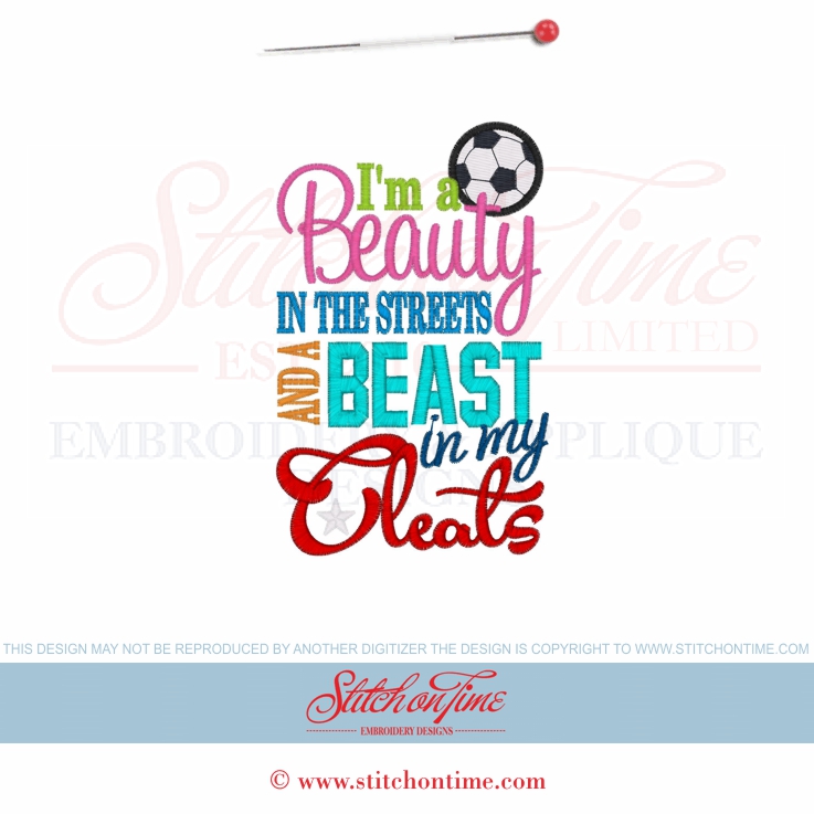 6323 Sayings : Beast In My Cleats Soccer 5x7
