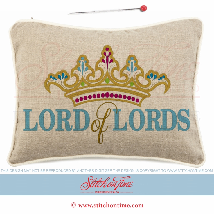 6333 Sayings : Lord of Lords Applique 6x10