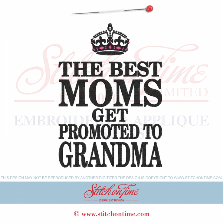 6459 Sayings : The Best Moms Get Promoted 5x7
