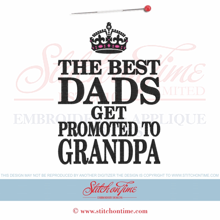 6460 Sayings : The Best Dads Get Promoted 5x7