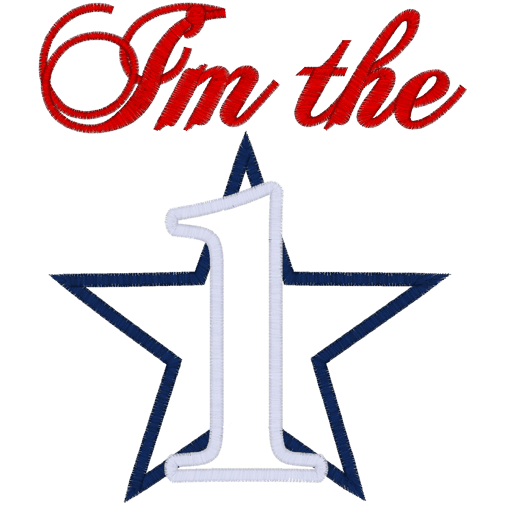 Sayings (A647) I'm the Star Applique 6x10