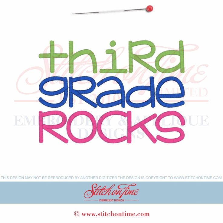 6474 Sayings : Third Grade Rocks 5x7