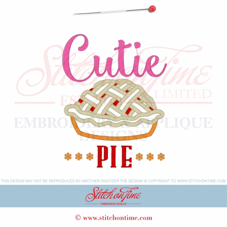 6495 Sayings : Cutie Pie Applique 5x7