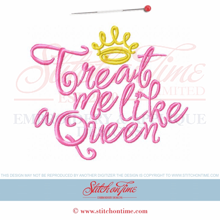 6503 Sayings : Treat Me Like A Queen 5x7