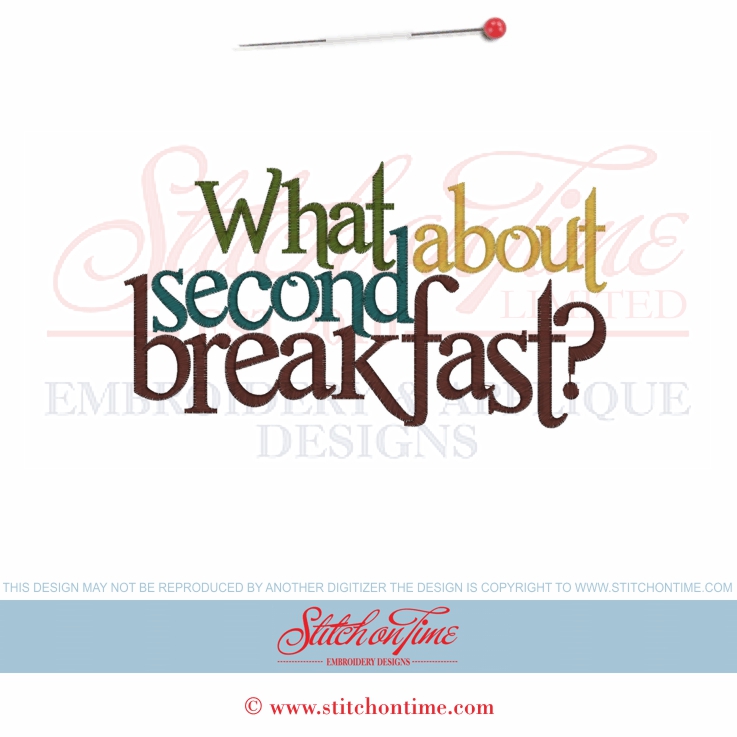 6530 Sayings : What About Second Breakfast? 5x7