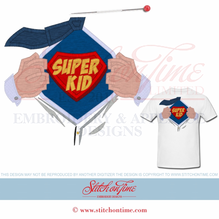 6583 Sayings : Super Kid Shirt Applique 6x10 and 5x7