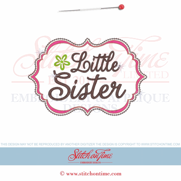 6587 Sayings : Little Sister in Frame 5x7 and 4x4