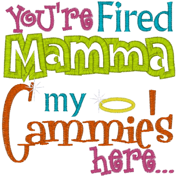 Sayings (A663) You're fired Applique 5x7