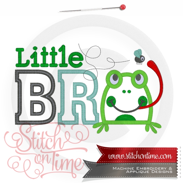 6710 Sayings : Little Bro Frog Applique 5x7