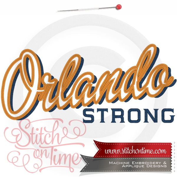 6719 Sayings : Orlando Strong Applique 3 Hoop Sizes Inc.