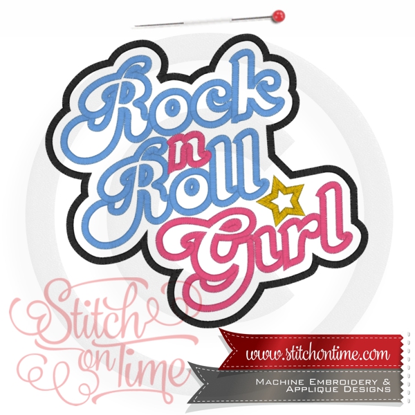 6742 Sayings : Rock n Roll Girl Applique