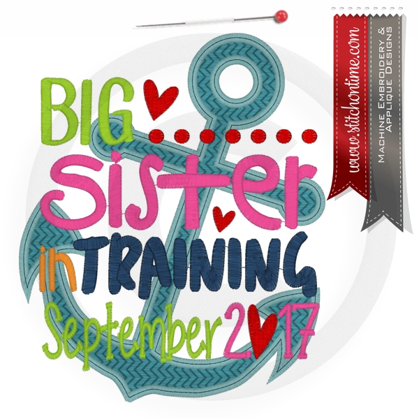 6816 Sayings : Big Sister in Training Applique MTO
