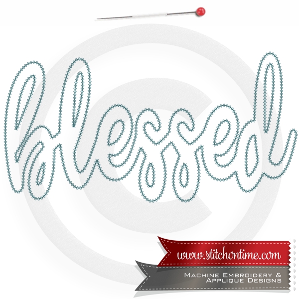 6825 Sayings : Blessed Applique