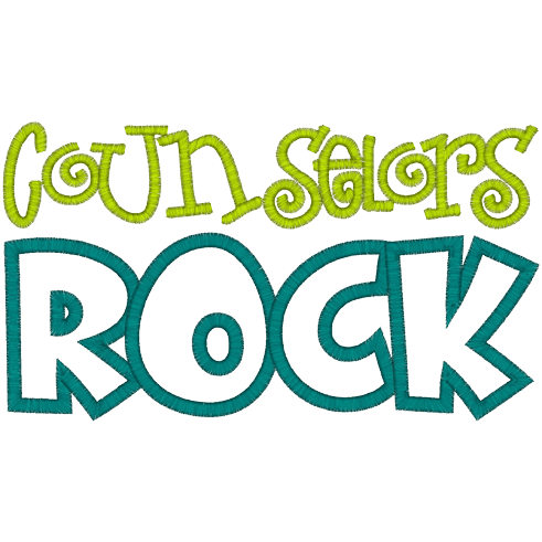 Sayings (A695) Counselors Rock Applique 5x7