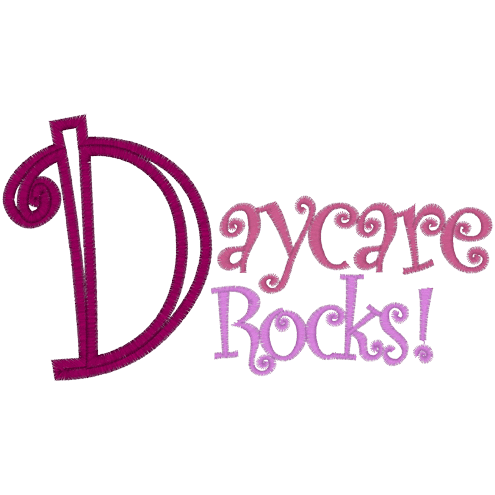 Sayings (A698) Daycare Rocks Applique 5x7