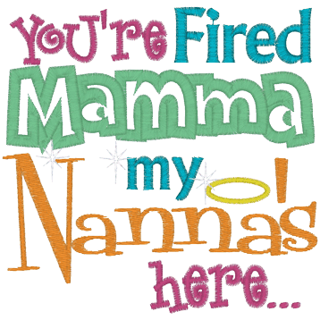 Sayings (A716) You're Fired Applique 5x7