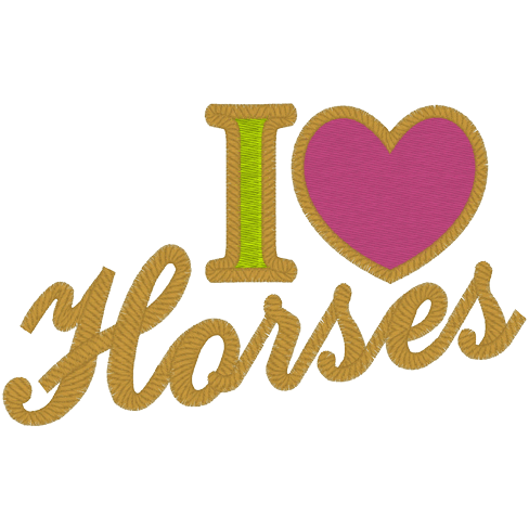 Sayings (A762) I love Horses 5x7