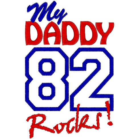 Sayings (A839) My Daddy Rocks 5x7