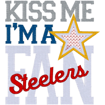 Sayings (A884) Kiss Me Steelers 5x7