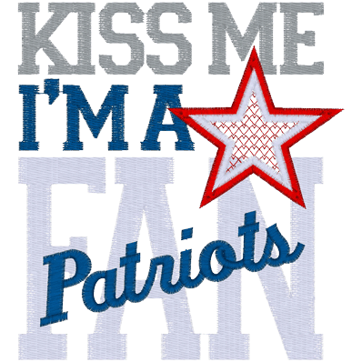 Sayings (A885) Kiss Me Patriots 5x7