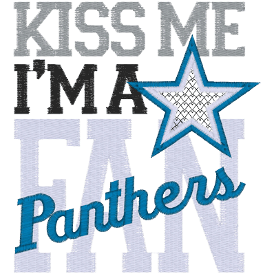 Sayings (A887) Kiss Me Panthers 5x7