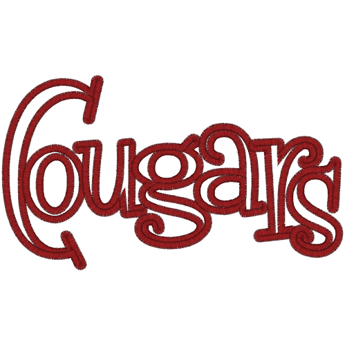 Sayings (A943) Cougars Applique 5x7