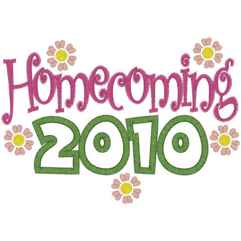 Sayings (A953) Homecoming Applique 5x7