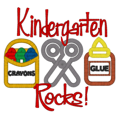 School (21) Kindergarten Rocks Applique 5x7