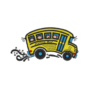 School Bus (A17) School Bus Applique 4x4