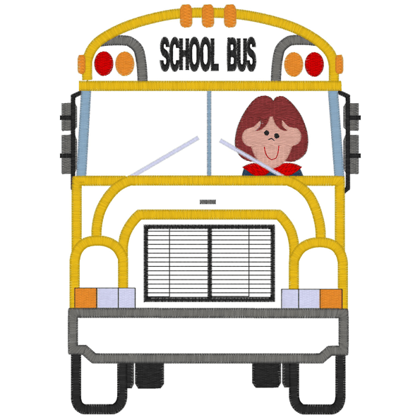 School Bus (24) School Bus Applique 6x10